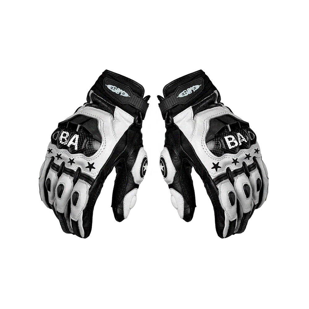 BA Motorcross White Gloves